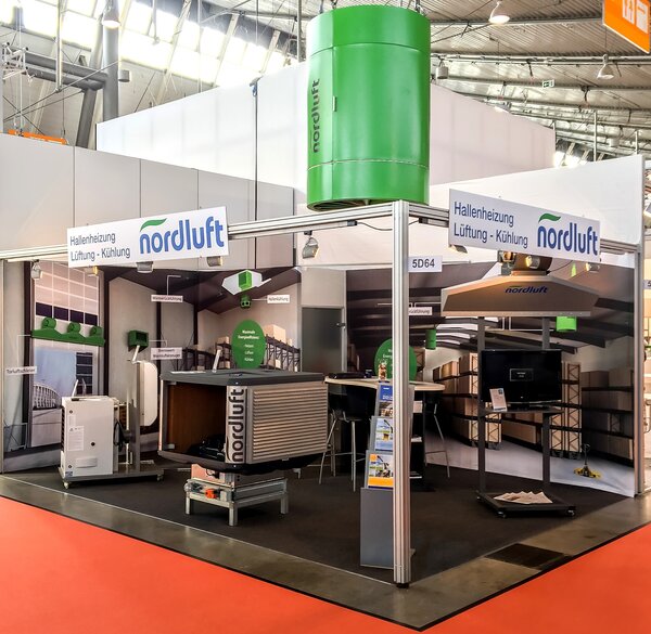 Messestand Hallenheizungen von nordluft
